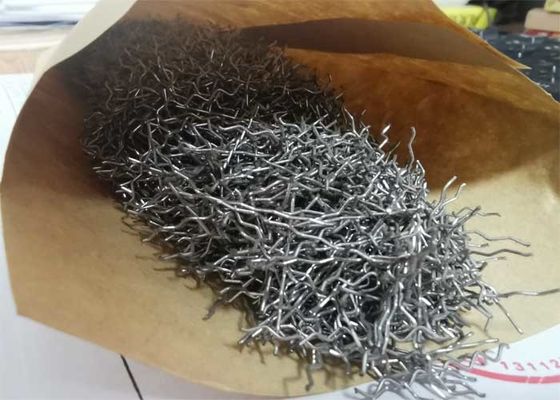 Yüksek Çekme Mukavemeti ile Soğuk Çekilmiş SS304 Dalgalı Çelik Elyaf 25mm