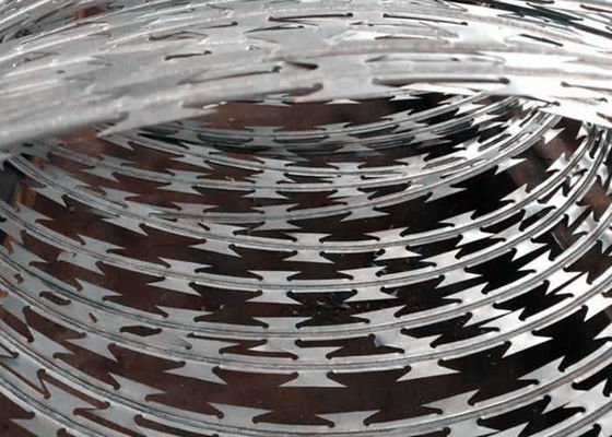 Sıcak Daldırma Galvanizli Jiletli Tel Çit 20cm 30cm Çap