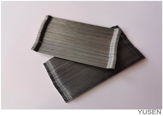 Beton Yapılar İçin Metal Kancalı Uç Yapıştırılmış Çelik Elyaf Dozaj 10-60 Kg